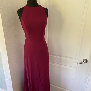 Hayley Paige Burgundy Gown
